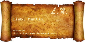 Liebl Martin névjegykártya