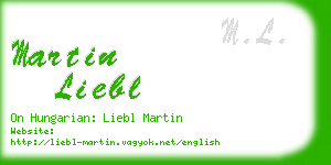 martin liebl business card